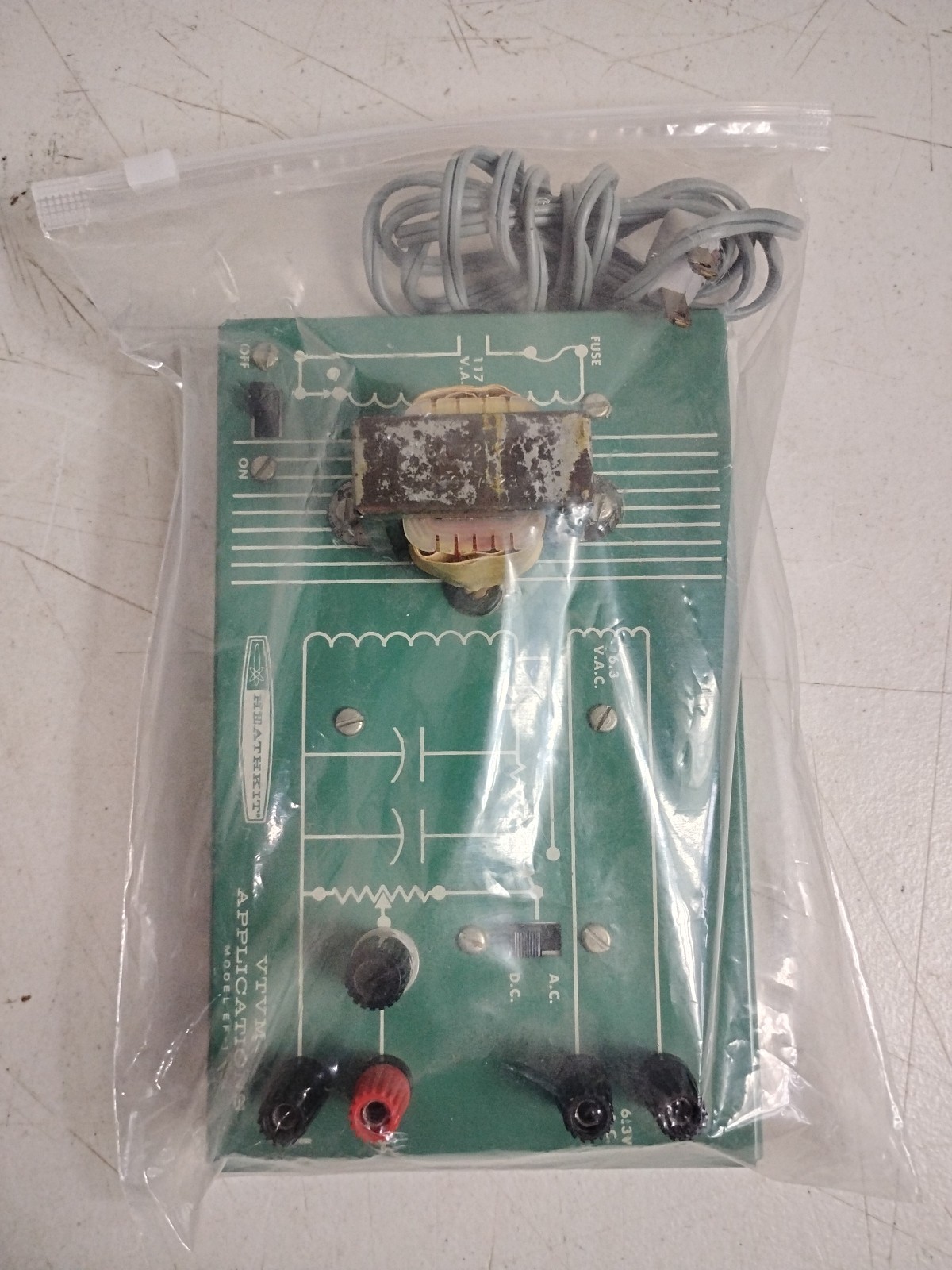 Vintage Heathkit EF-1 VTVM Applications Kit Wiring Board Untested