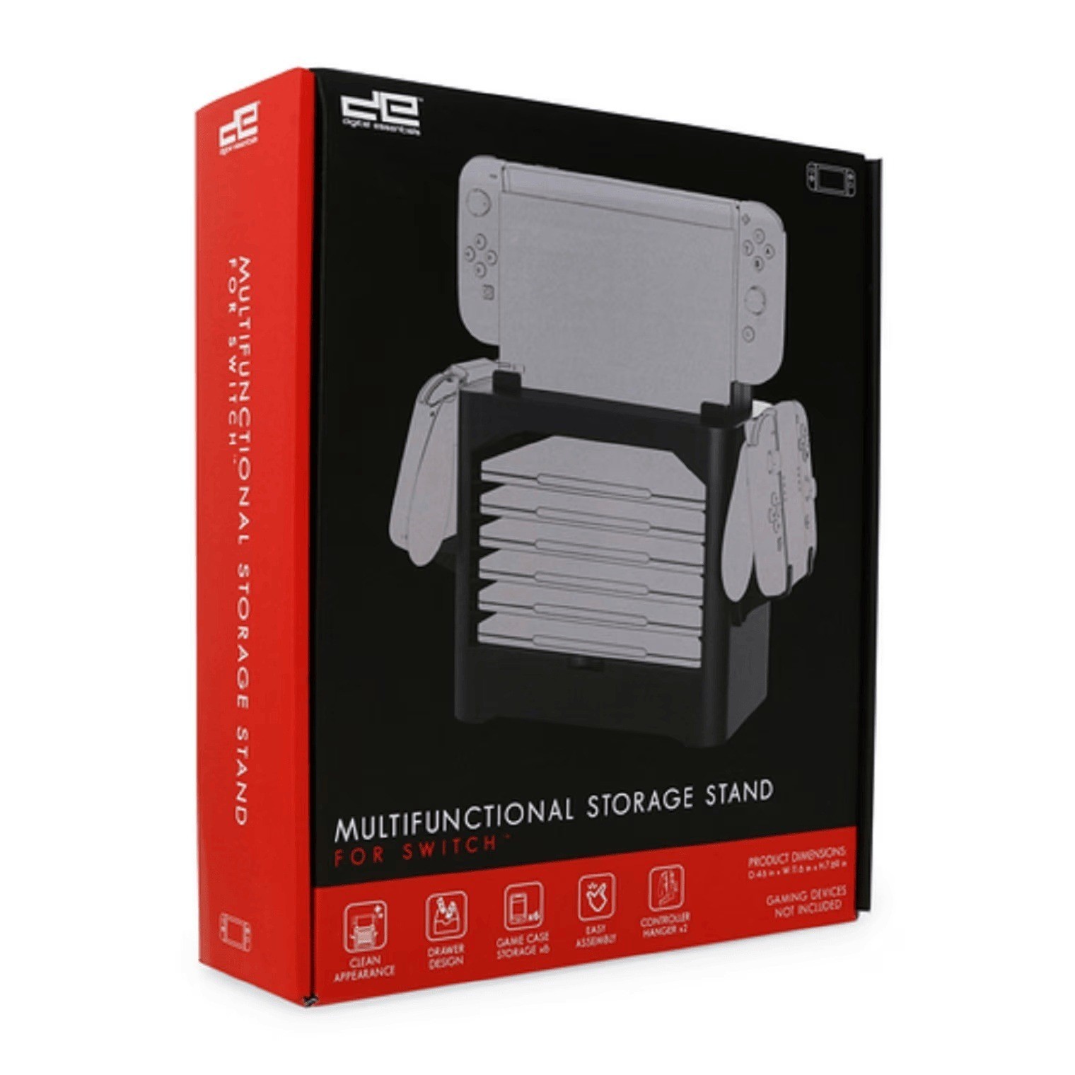 Nintendo Switch Multifunctional Storage Stand Black by Digital Essentials. New