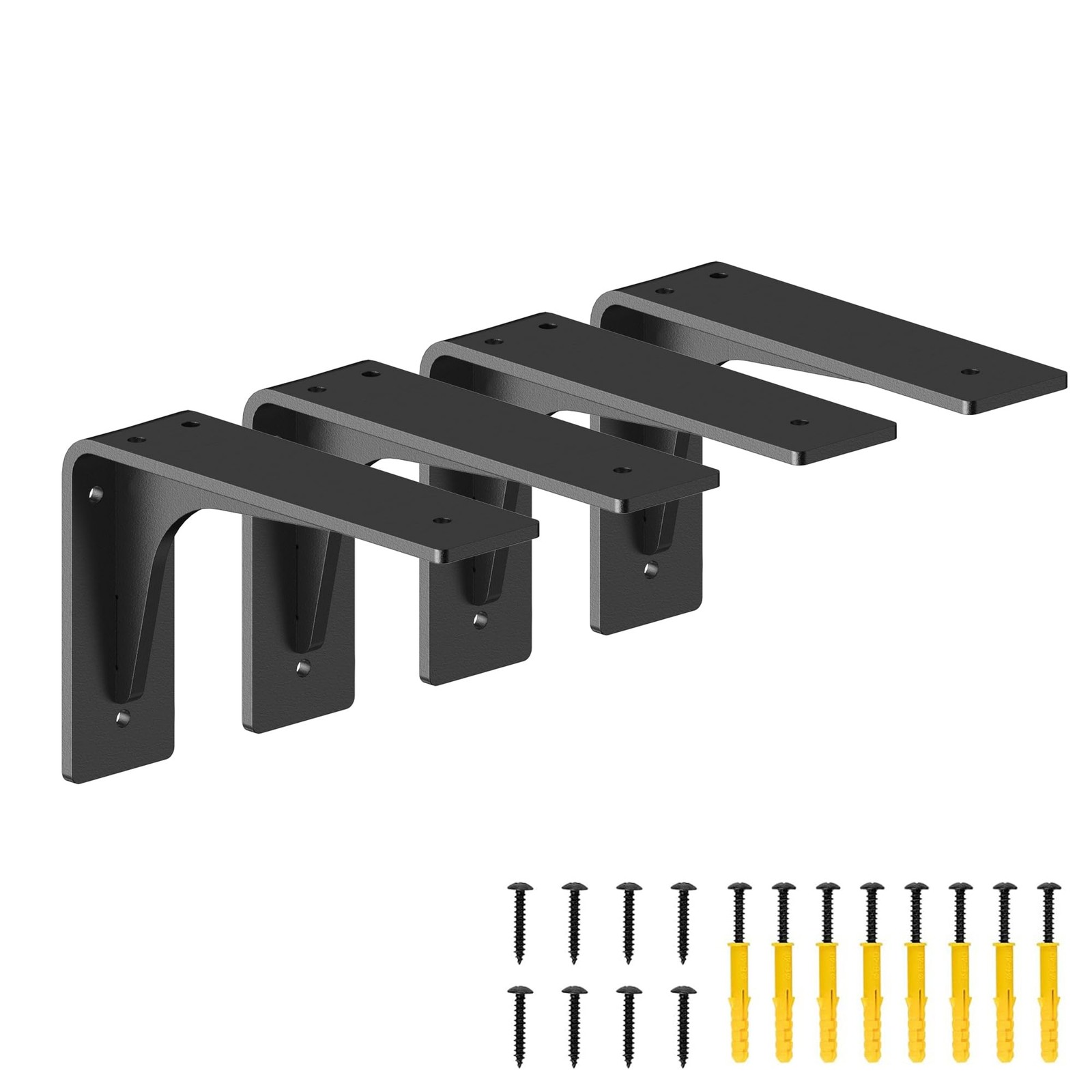 6 INCHx 4 INCH (with Brace Shelf Support Bracket Heavy Duty, L Shelf Brackets...