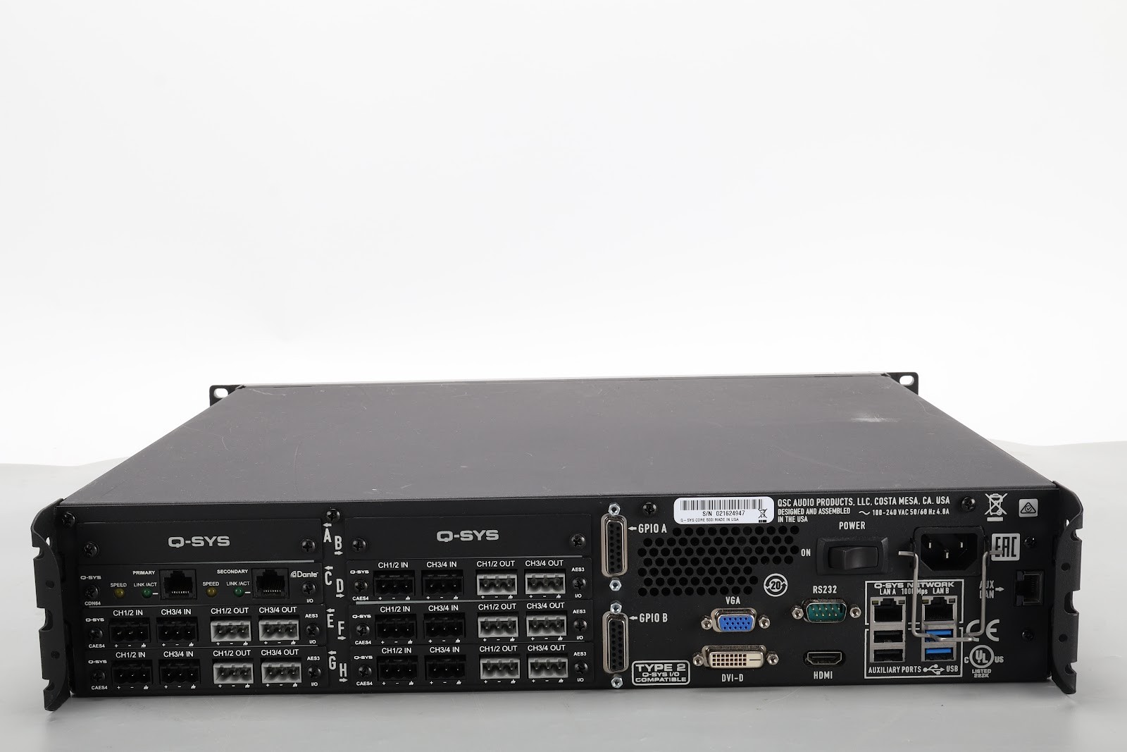 QSC Q-SYS Core 500i Integrated System Processor With Q-SYS CDN64 & Q-SYS CAES4