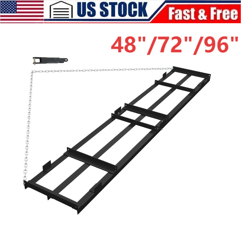 4 6 8 FT Drag Harrow For Driveway Grader Rake ATV UTV Tractor Mower Lawn Level