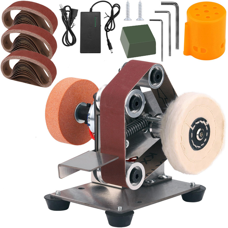 Mornajina Mini Belt Sander For Knife Making 3 In 1 Electric Power Bench Belt