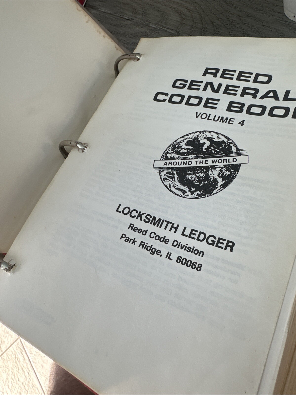REED Code Book Volume 4 Dated Locksmith Ledger Look Read Fast free Shipping