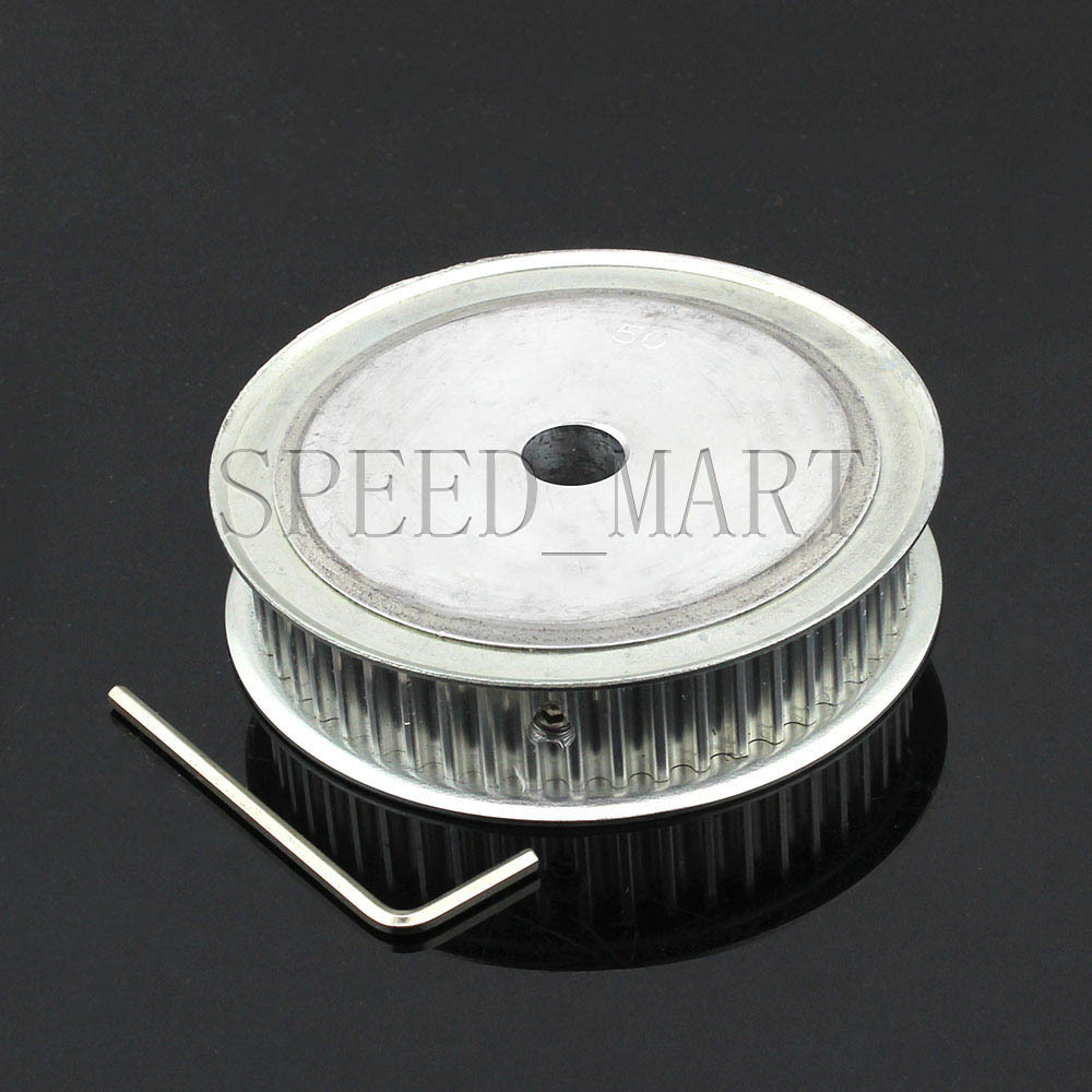 5M HTD5M Aluminum Timing Belt Pulley 50 Teeth 10mm Bore 21mm width Stepper Motor