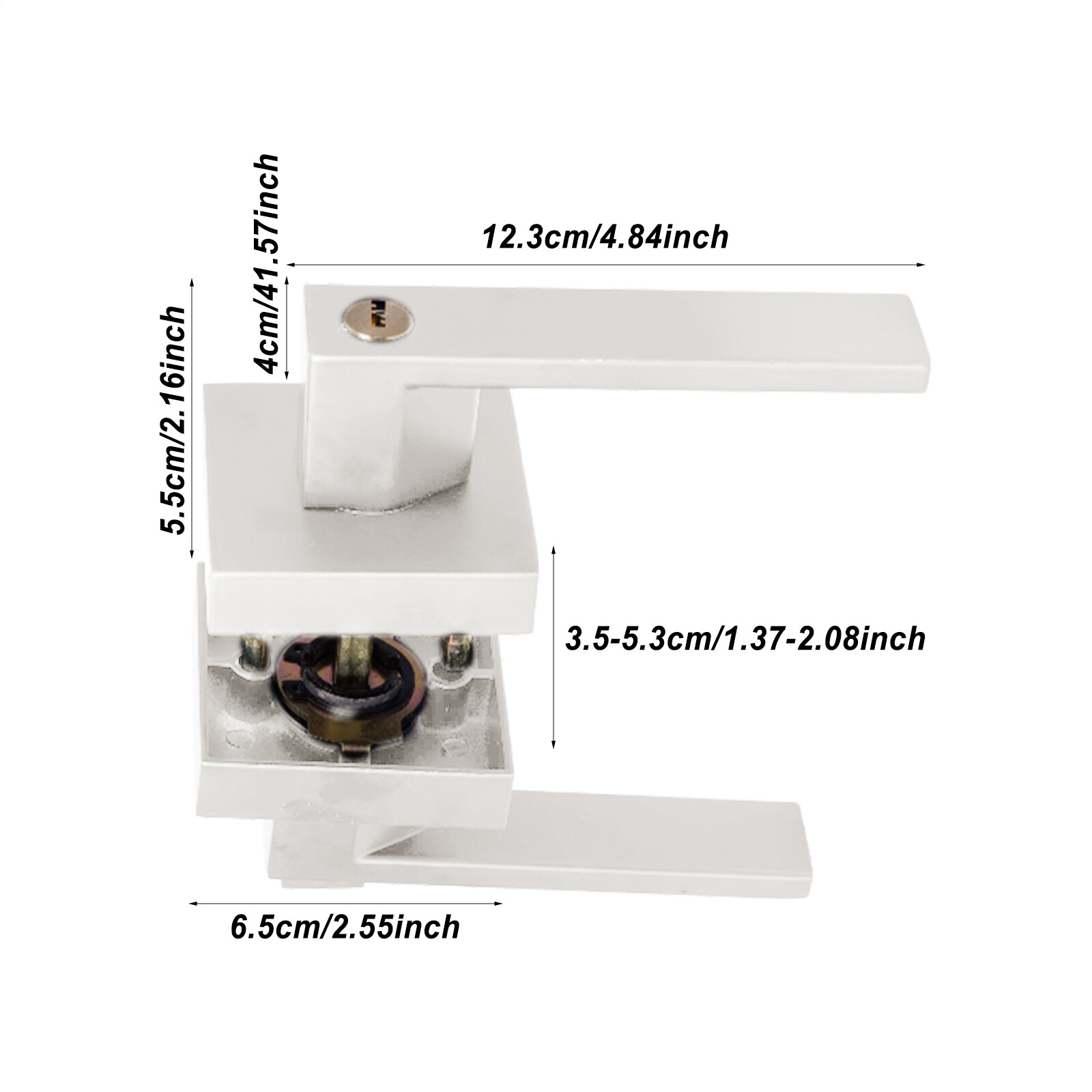 12Pack Silver Passage Door Lever Silver Interior Door Knobs Entry Locks W/ Keys