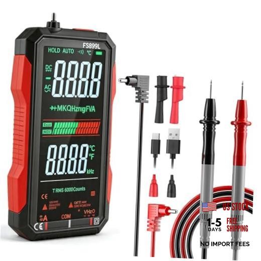 USB Rechargeable Digital Multimeter Smart Automatico True Rms Professional USB