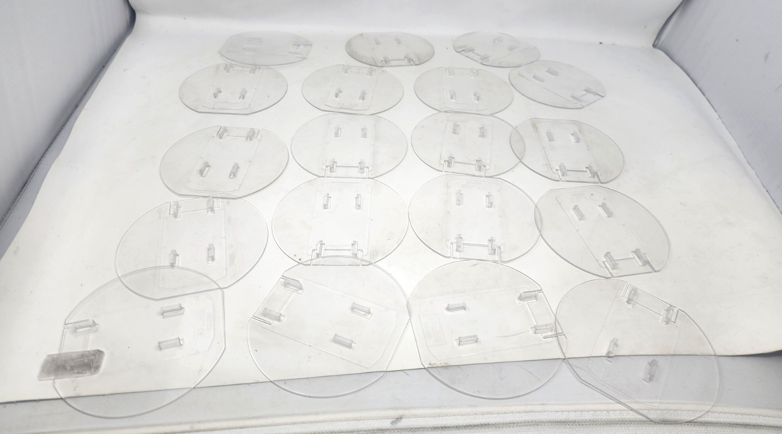 Lot Of 19 OEM Genuine Nintendo Wii Clear Base RVL-019 For Vertical Stand