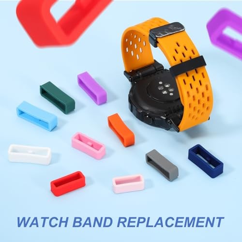 Watch Band Holder Loop, Universal Silicone Watch Replacement 18mm Deep Blue