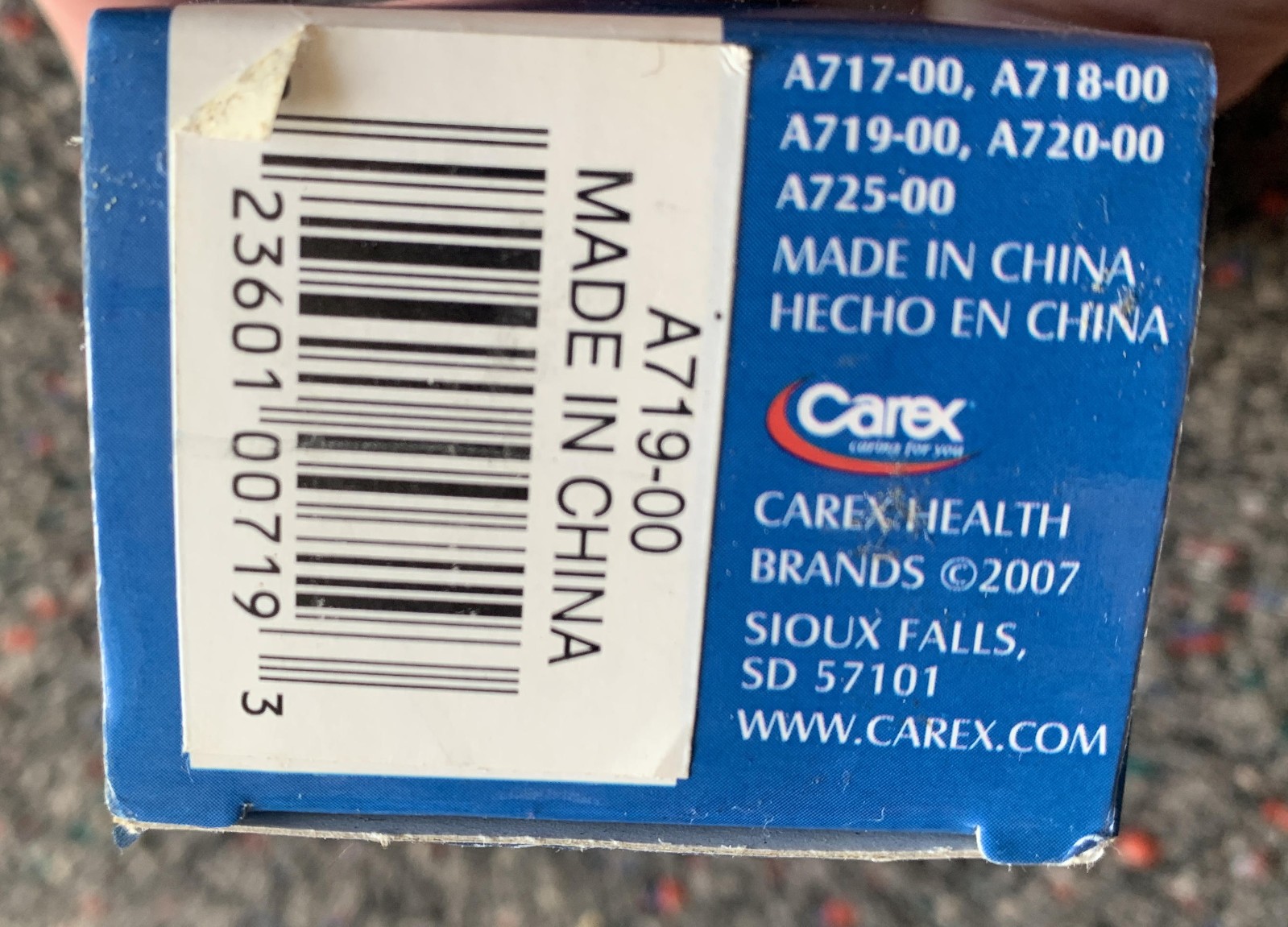 Cane Tips Carex A719-00 7/8in Black/2 Pack - New
