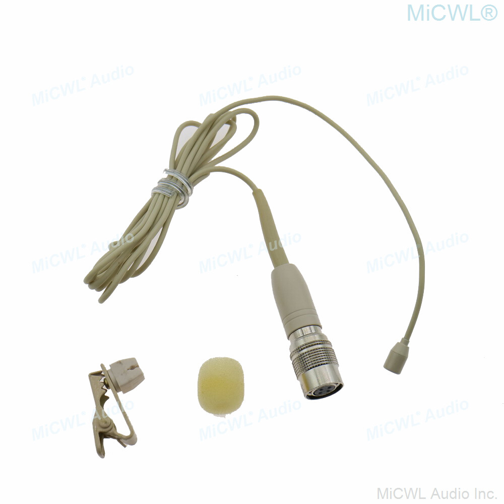 Tie Clips Lavalier Microphone for Audio Technica BeltPack Transmitter mini Mike