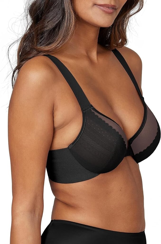 Spanx 30061R Brallelujah Illusion Lace Full Coverage Bra Black - 34DDD