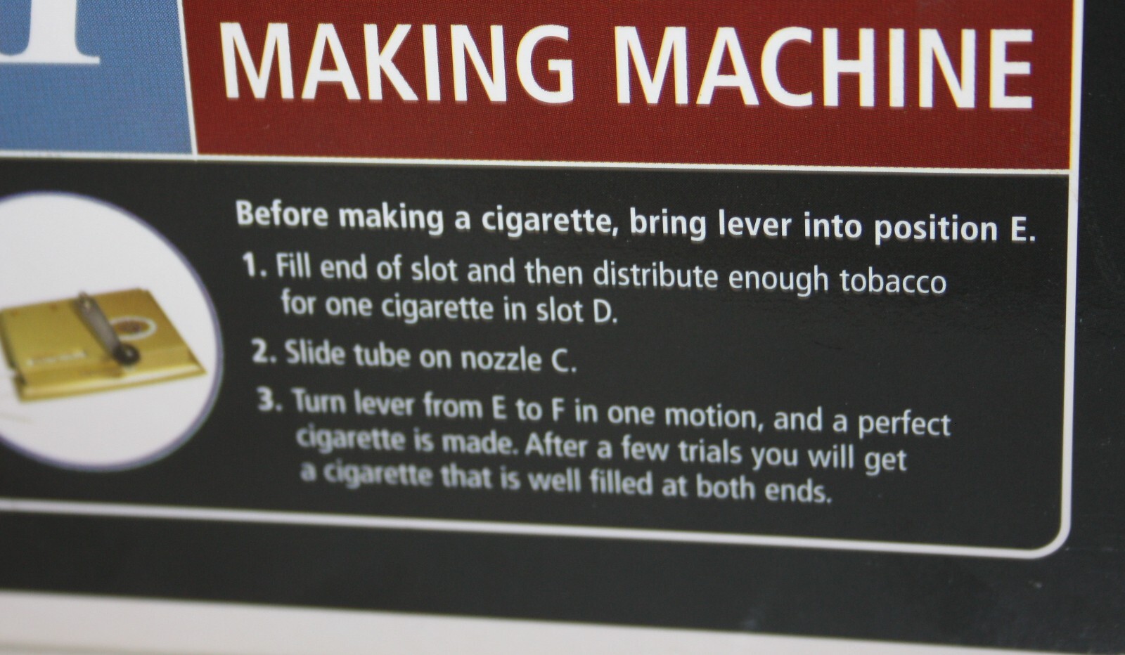 Premier Supermatic II Cigarette Making Roller Machine with Instruction Booklet