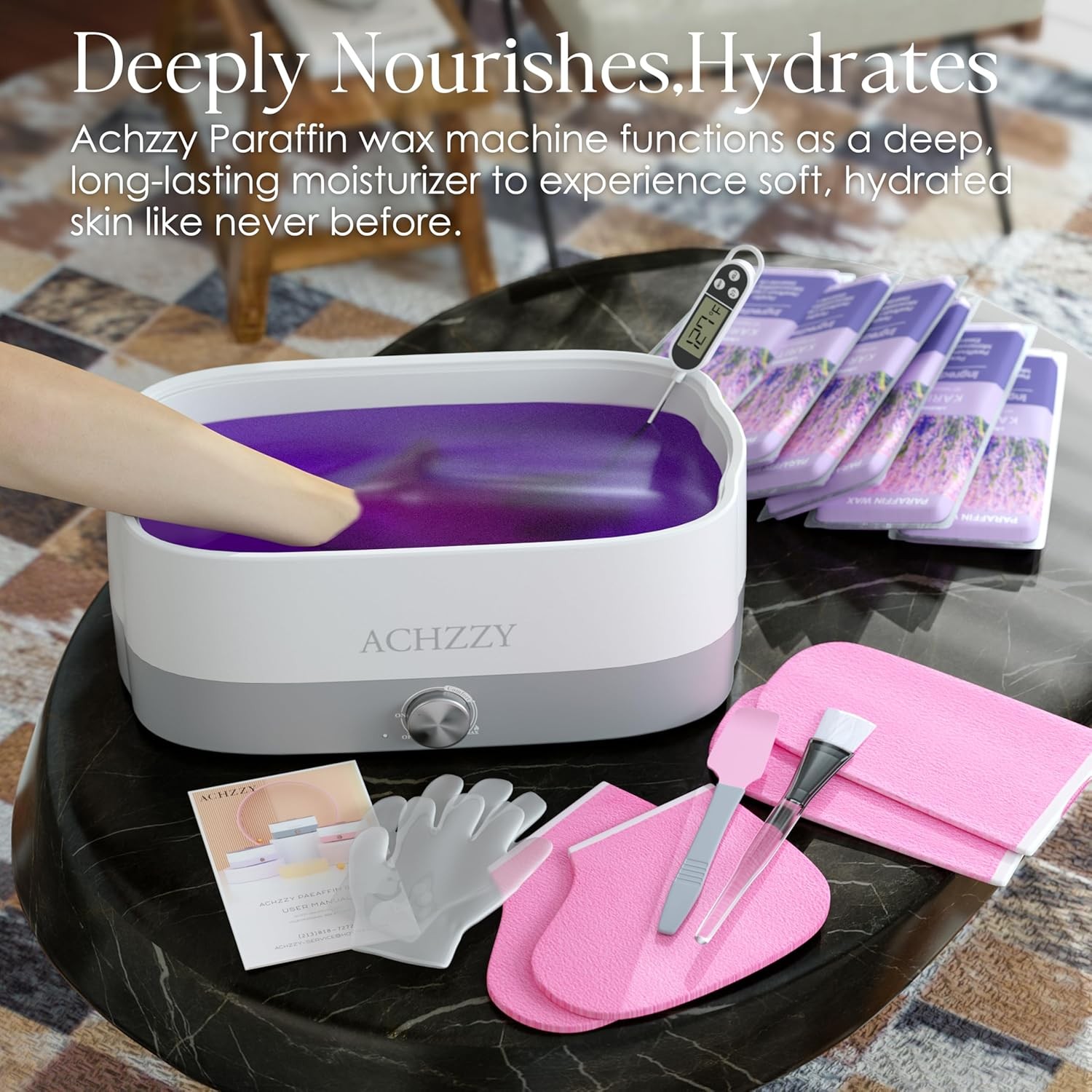 Paraffin Wax Machine for Hands and Feet, 4000ml Bath, Charcoal Gray