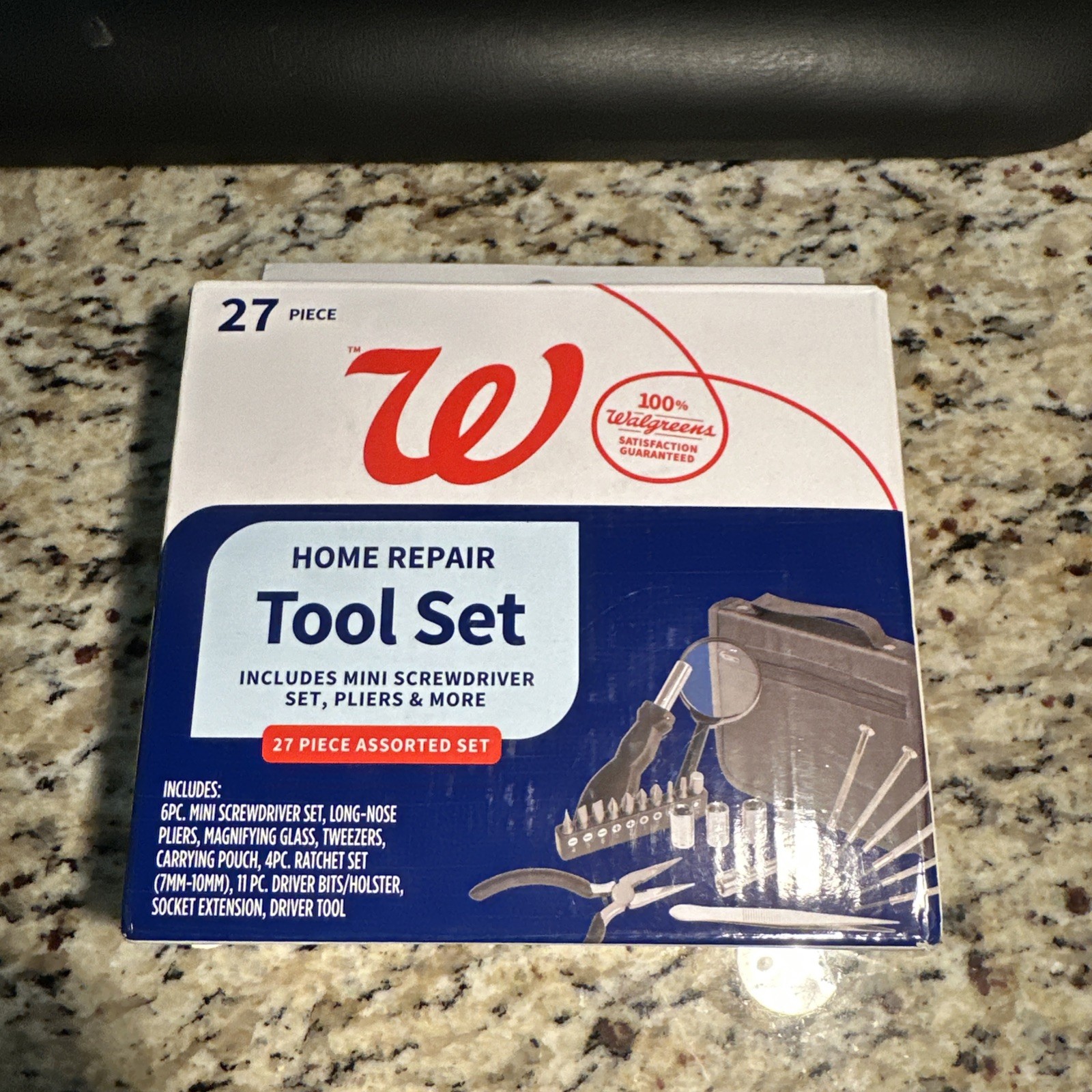 Walgreens Home Repair Complete Home 27 Piece Tool Set New