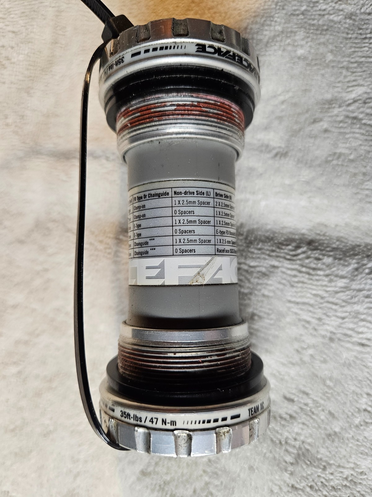Race Face, Team XC, X-Type Bottom Bracket for 68/73mm Shells
