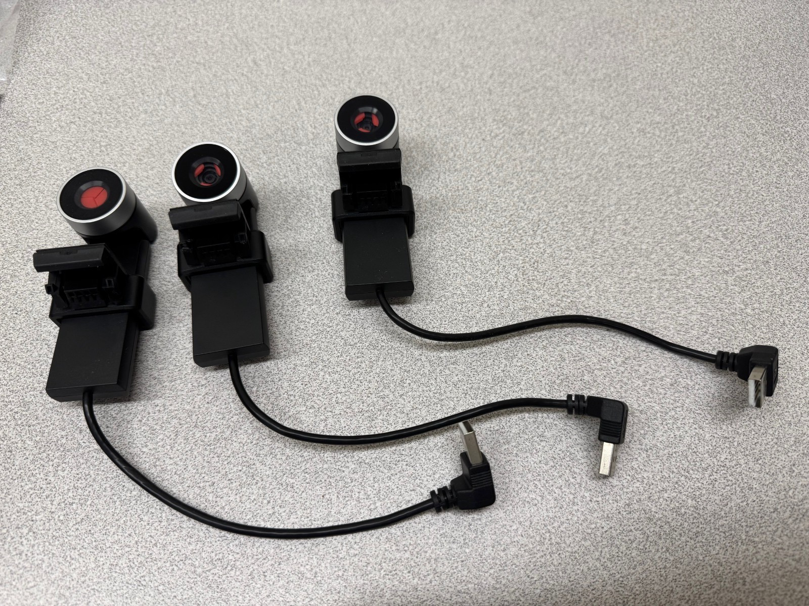 Lot of 3 Poly Eagle Eye Mini w-Mount & Extension Cable Camera 7200-49734-001