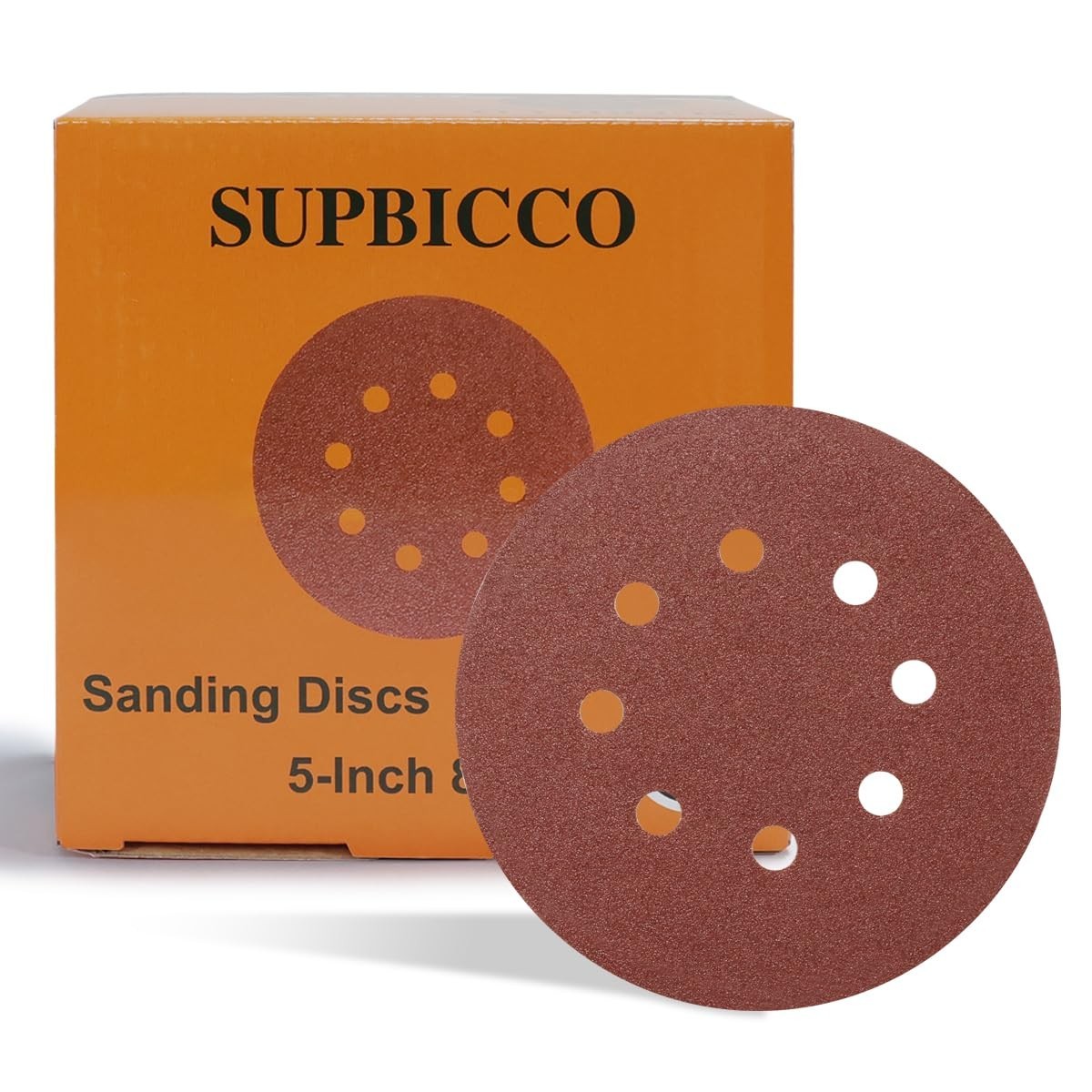 5 Inch 40 Grit Sanding Discs – 50 Hook and Loop options for All Surfaces