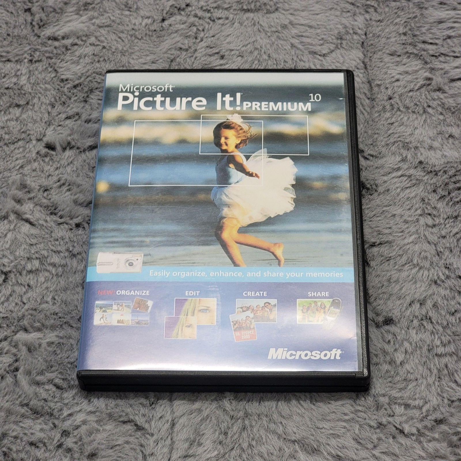 Vintage Microsoft Picture It! Premium 10 Photo Editing Software CD Windows PC