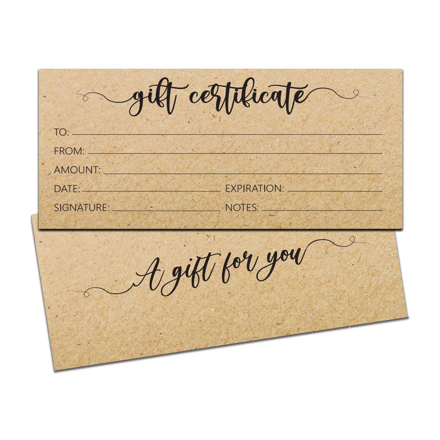 Blank Gift Certificates 25 Rustic Custom Gift Card Templates with Unique Designs