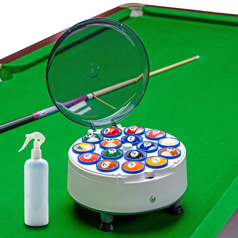 Heioom Pool Ball Cleaner Pool Ball Polishing Cleaning Machine Electronic Pool