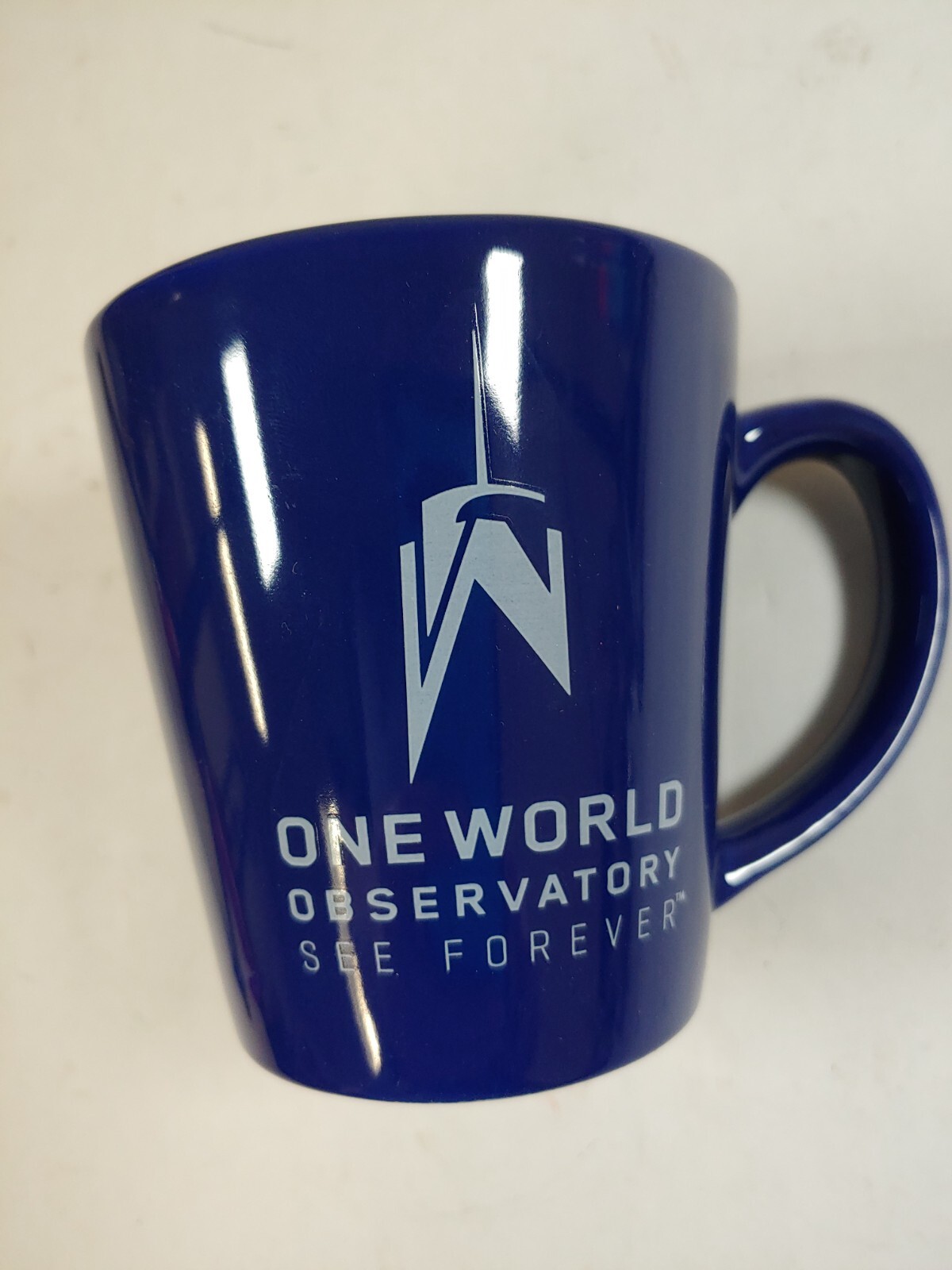 ONE WORLD OBSERVATORY COFFEE MUG. SEE FOREVER  MUG.  Art Deco ECHED Mug.