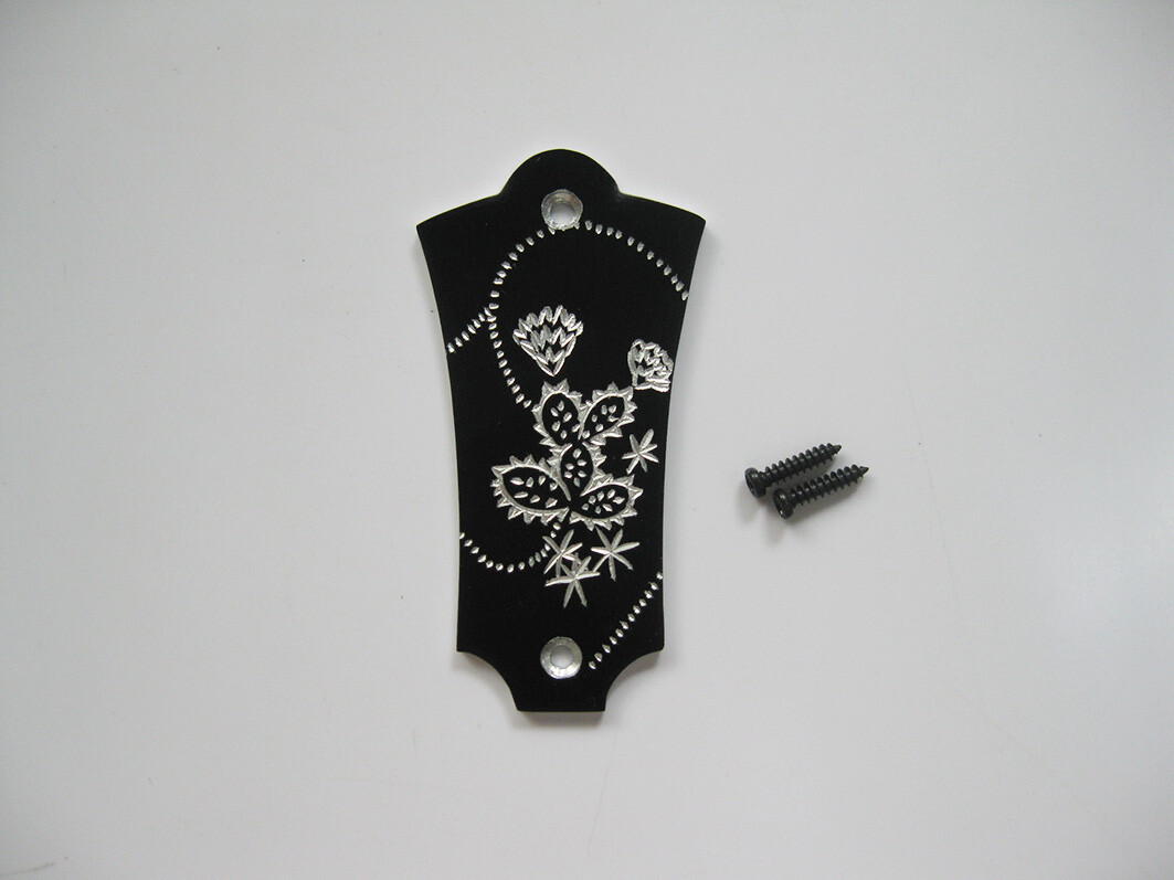 Handmade cactus pattern pattern aluminum truss rod cover fits Guild guitars
