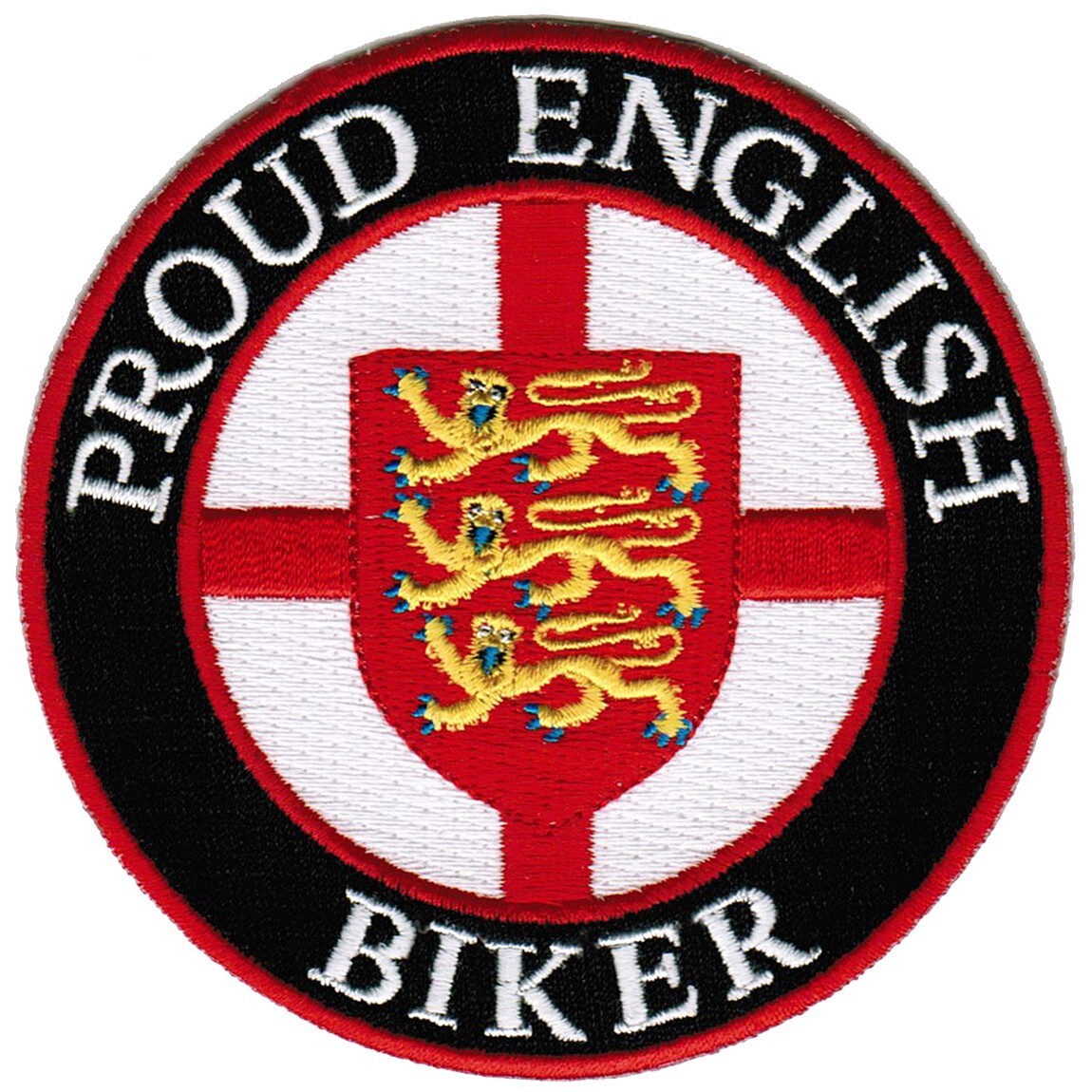 PROUD ENGLISH BIKER PATCH FLAG ENGLAND embroidered iron-on St George Cross Lion