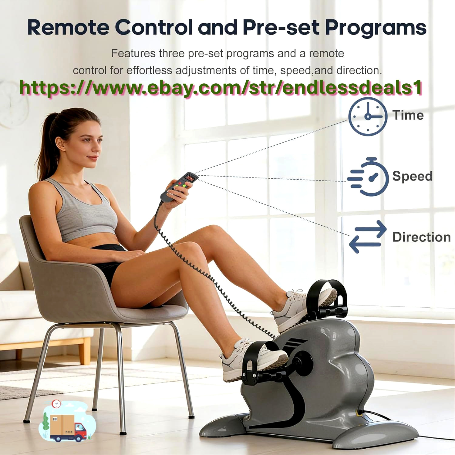 Motorized Pedal Exerciser, Electric Pedal Exerciser for Arm and Leg Low Impact E