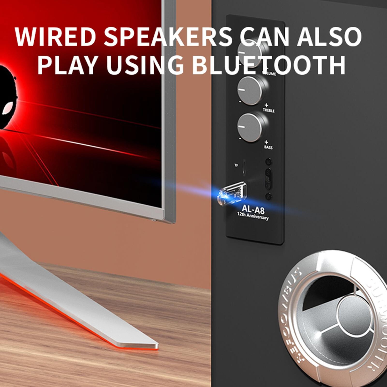 USB Bluetooth 5.3 Adapter Wireless BT Transmitter Receiver Audio Connector