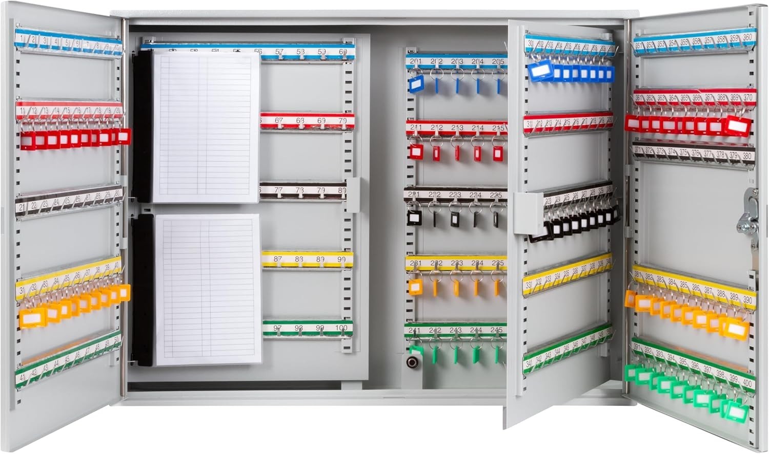 400 Position Steel Key Cabinet - Organize and Secure Key Storage Lock Box with N