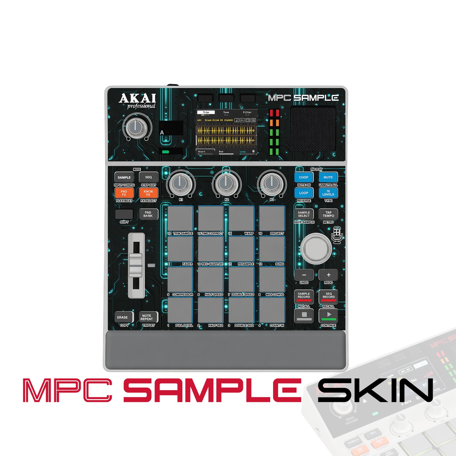 Akai MPC Sample Skin / Cyber Green
