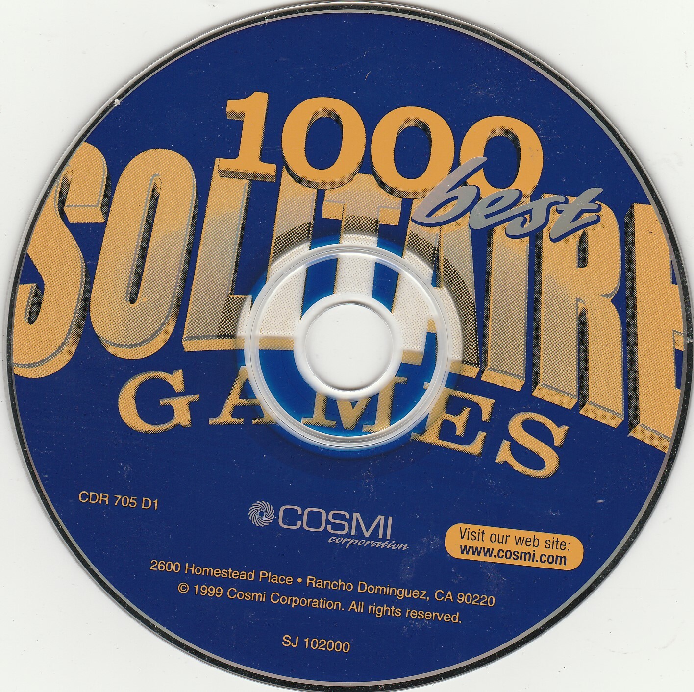 1000 Best Solitaire Games PC CD-Rom Game by Cosmi  for Windows 95