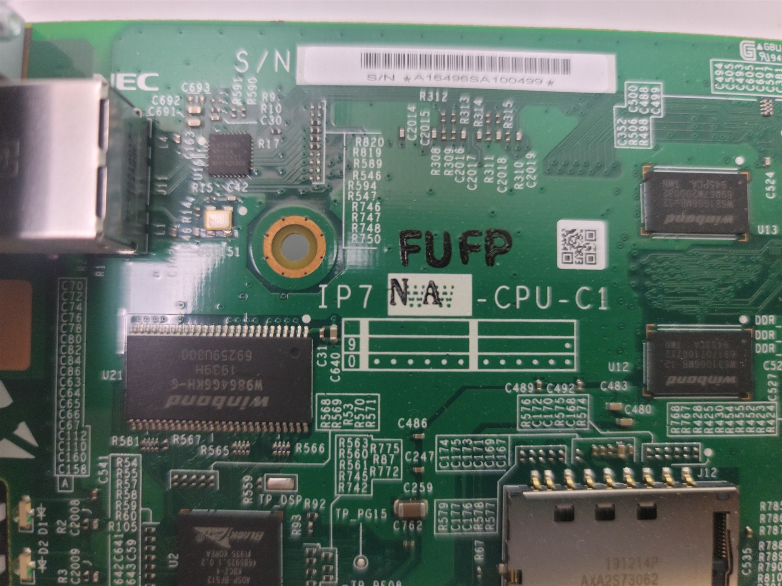 NEC IP7NA-CPU-C1 SL2100 CPU Main Processor Board
