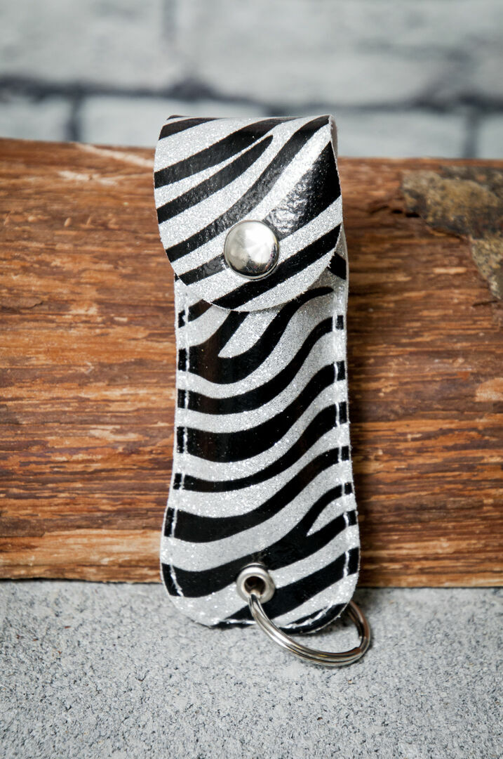 Zebra Snake Skin Pattern Personal Defense Pepper Spray OC-18