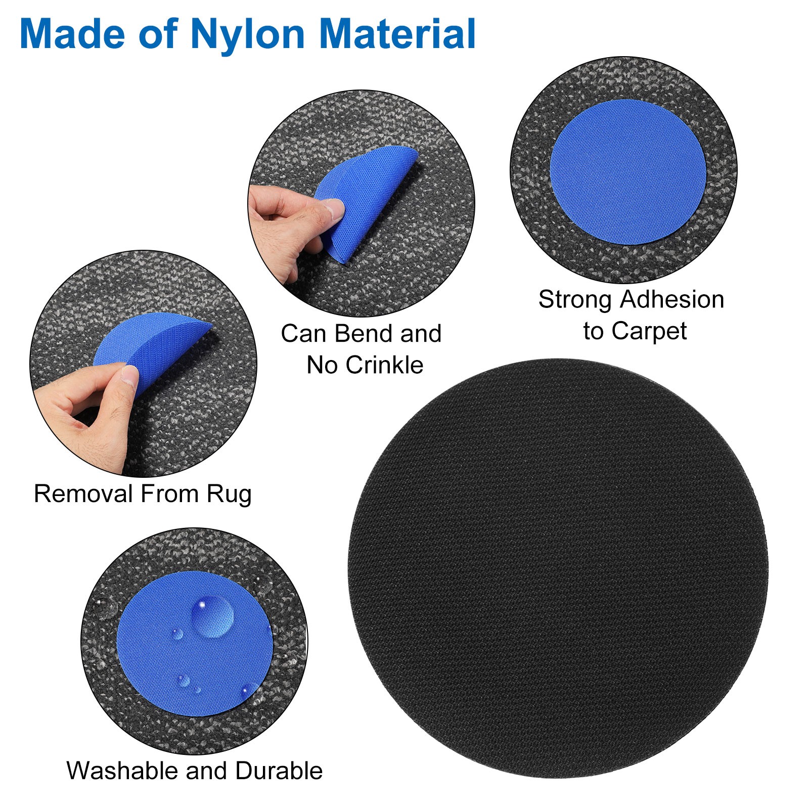 48 Pcs Carpet Spot Markers Floor Circle Dots for Classroom, Black