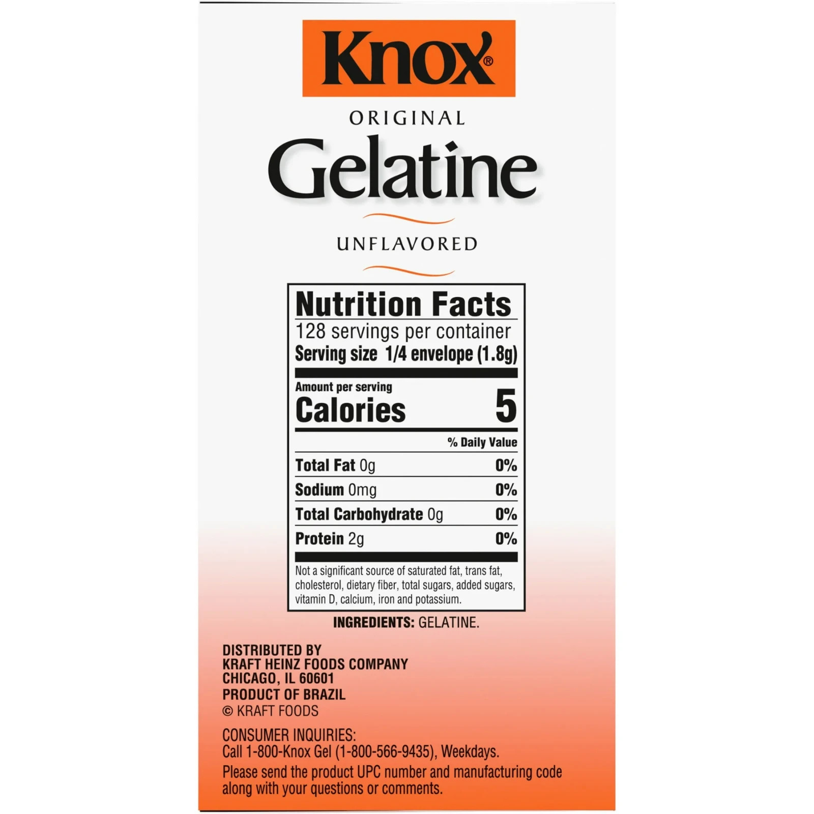 Original Unflavored Gelatin, 32 ct Packets