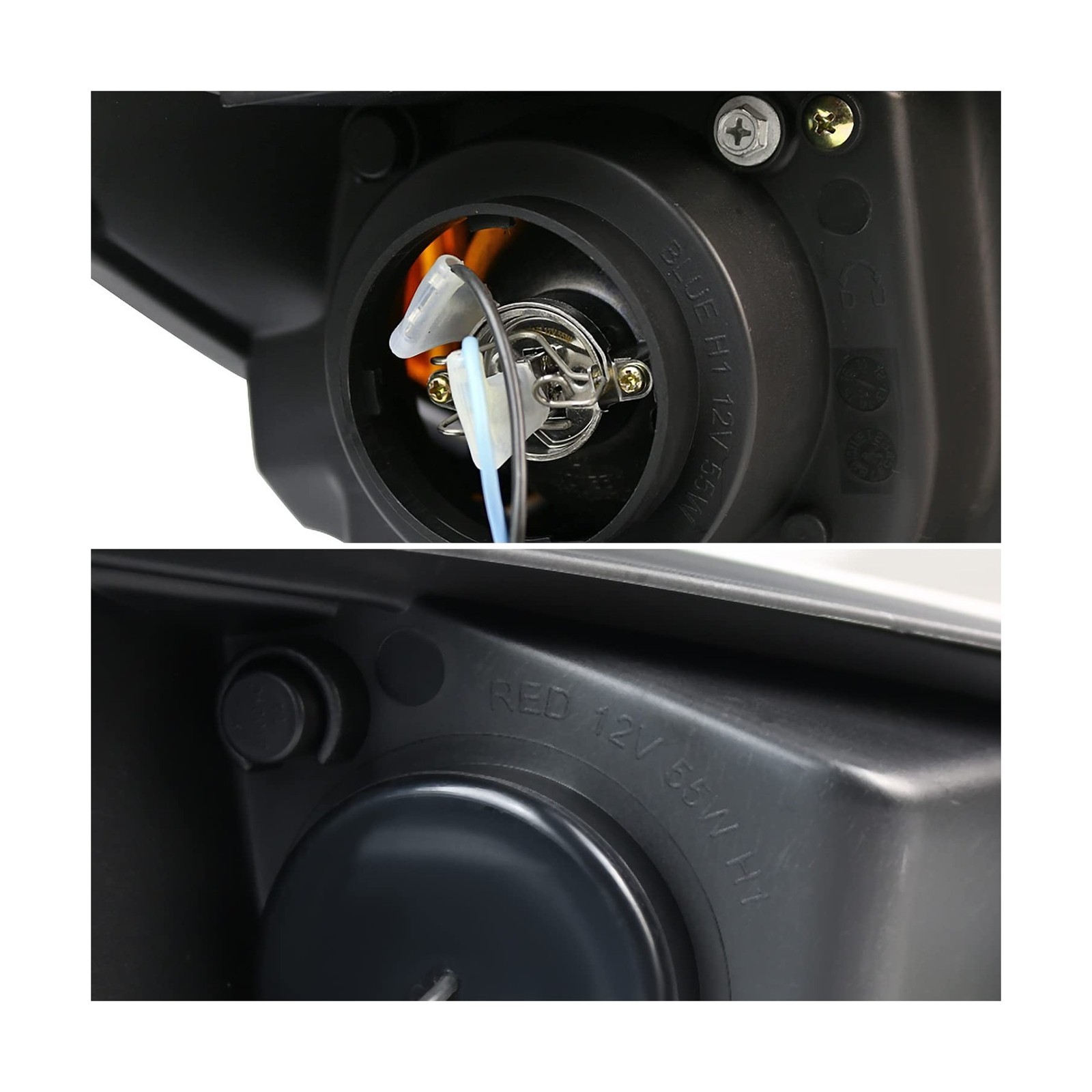 SPEC-D TUNING Black Projector Headlights Compatible with 2010-2012 Hyundai Ge...