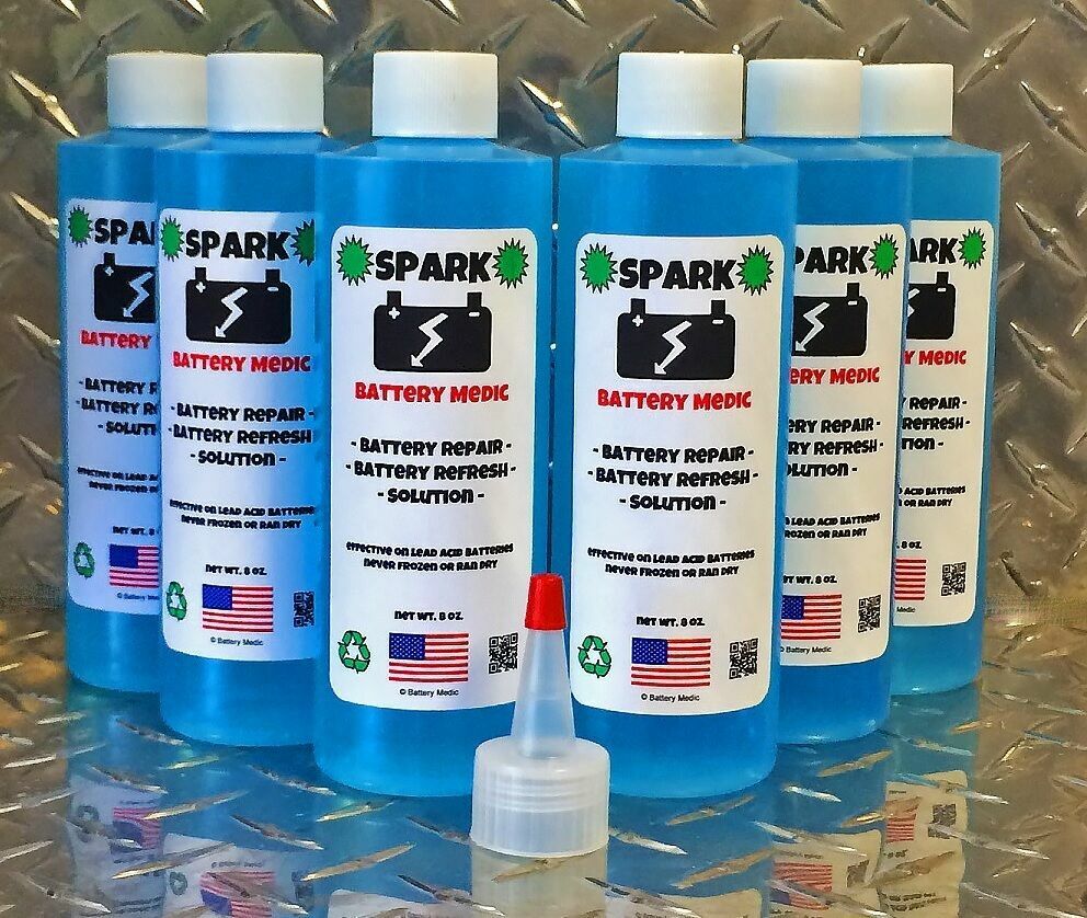 GOLF CART BATTERY RESTORE LIQUID Solution, Repair 6,8 Volt EZGO, CLUB