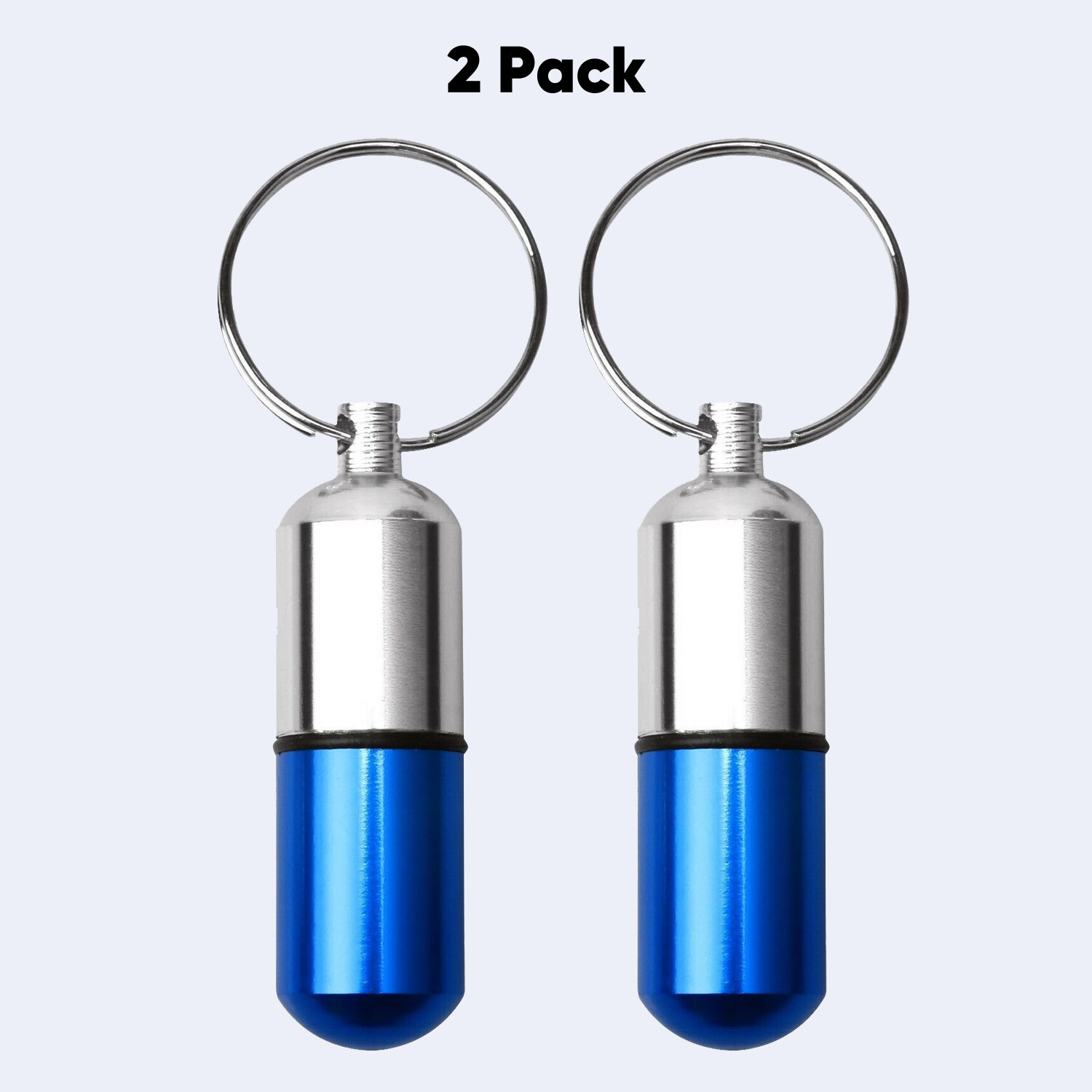 Exquisite Mini Waterproof Metal Medicine Pill Box Holder Container Keychain