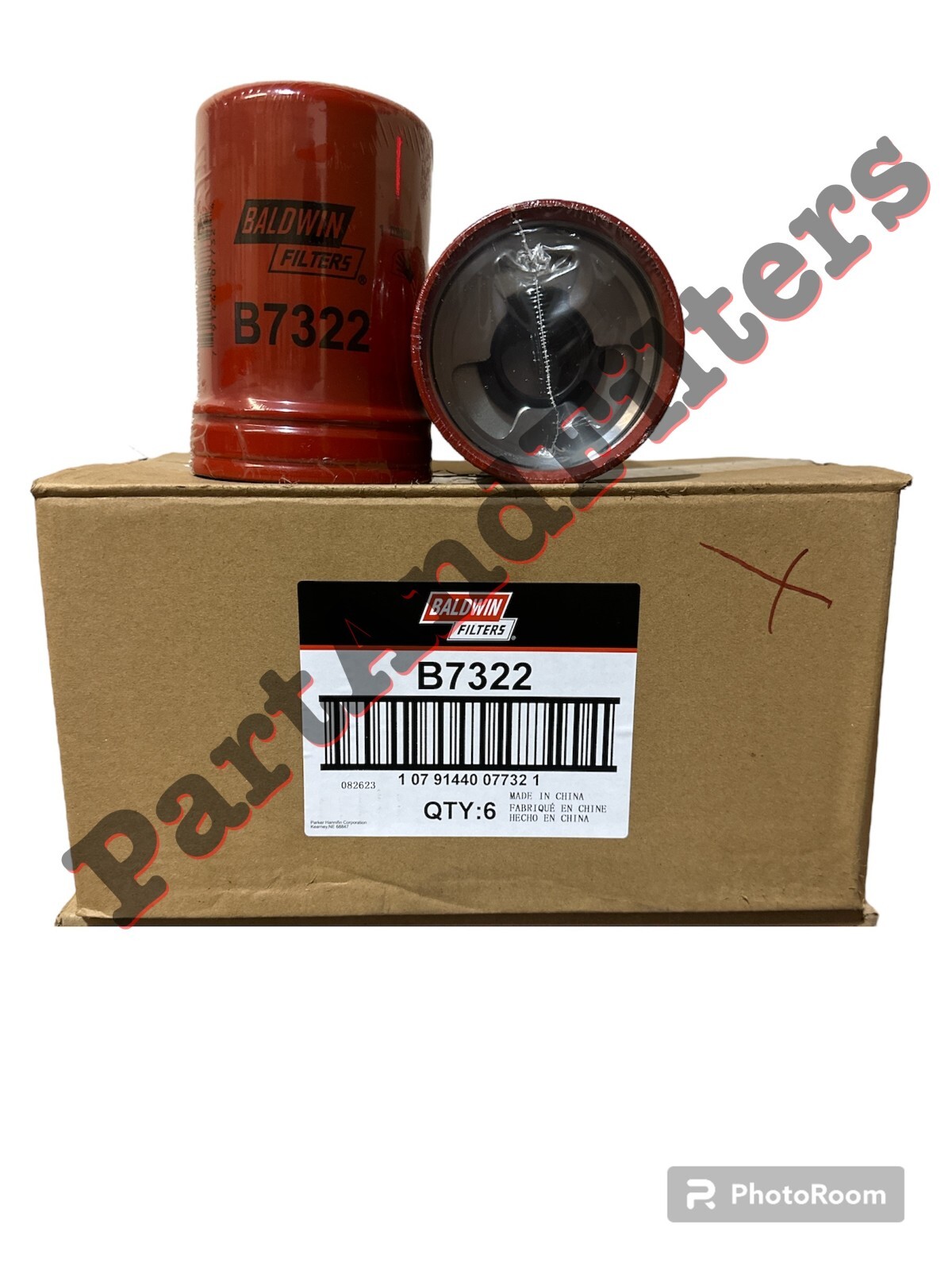 B7322 Baldwin  Oil Filter  For John Deere Equipment RE504836 (Pack Of 6)