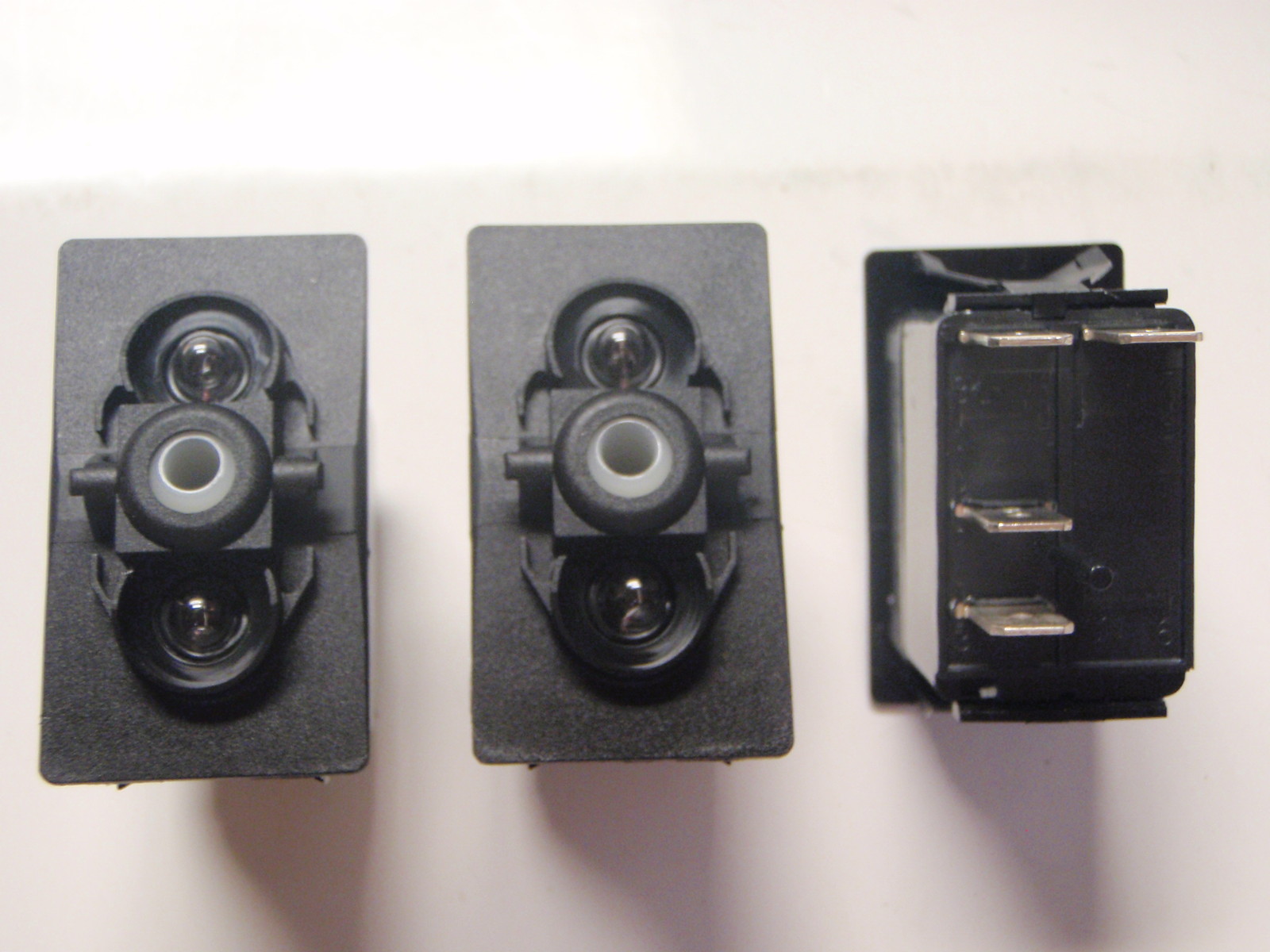 CARLING V-SERIES V1D1 G66B SWITCH BASE OFF/ON WITH 2 LIGHTS 3 PAC LIGHTED BOAT