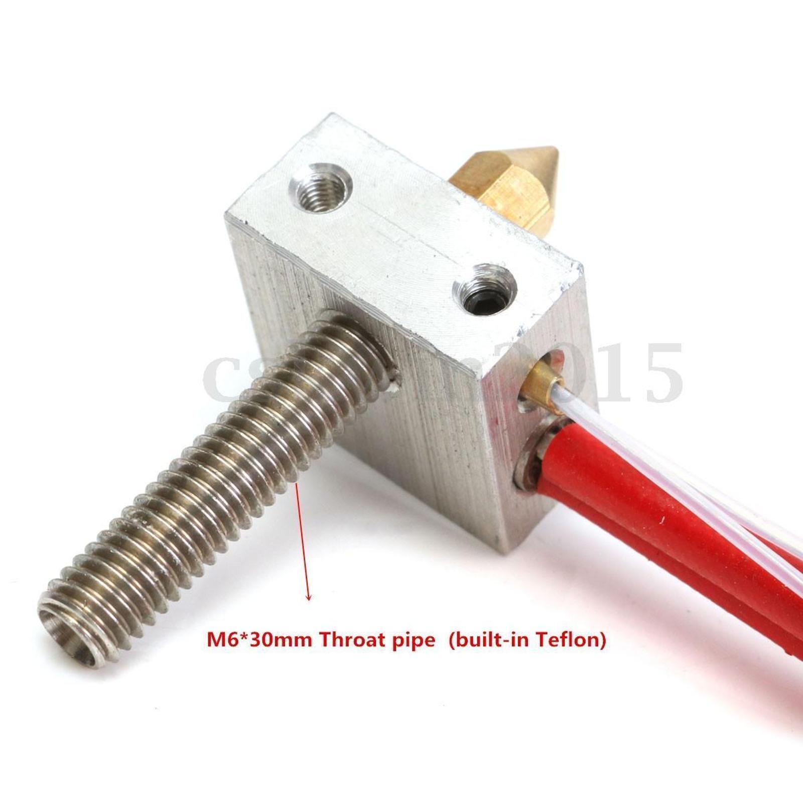 3D Printer MK8 Assembled Extruder Hotend Kit 1.75 to 0.4mm Nozzle Heating Block