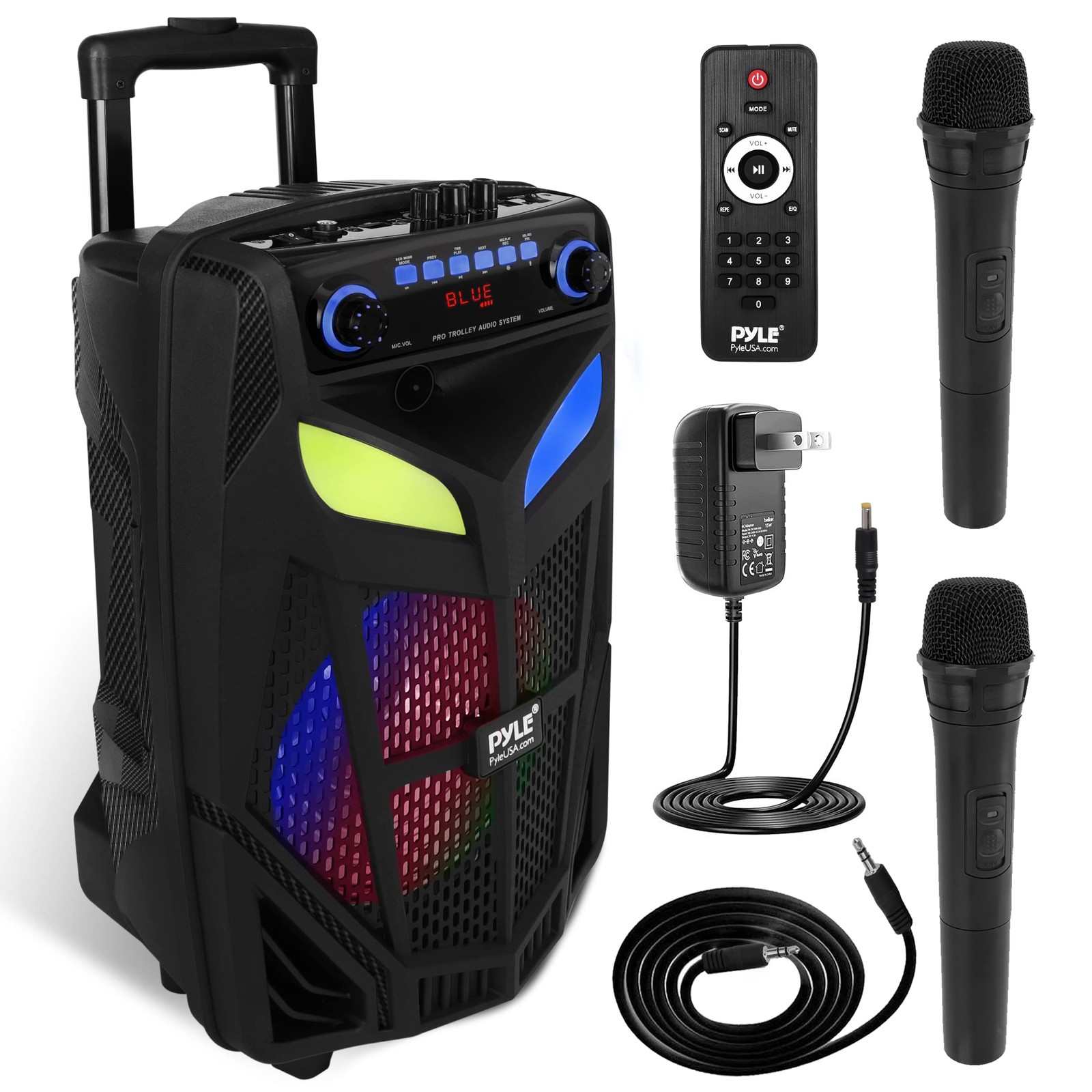 Portable Bluetooth PA Speaker System - 600W 10” Outdoor BT - Black