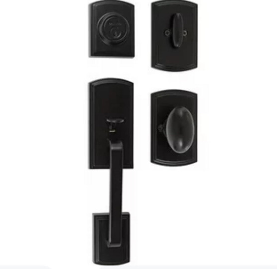 Delaney Italian Collection 374057 Visconti Handleset Dummy Set Black Powder Coat