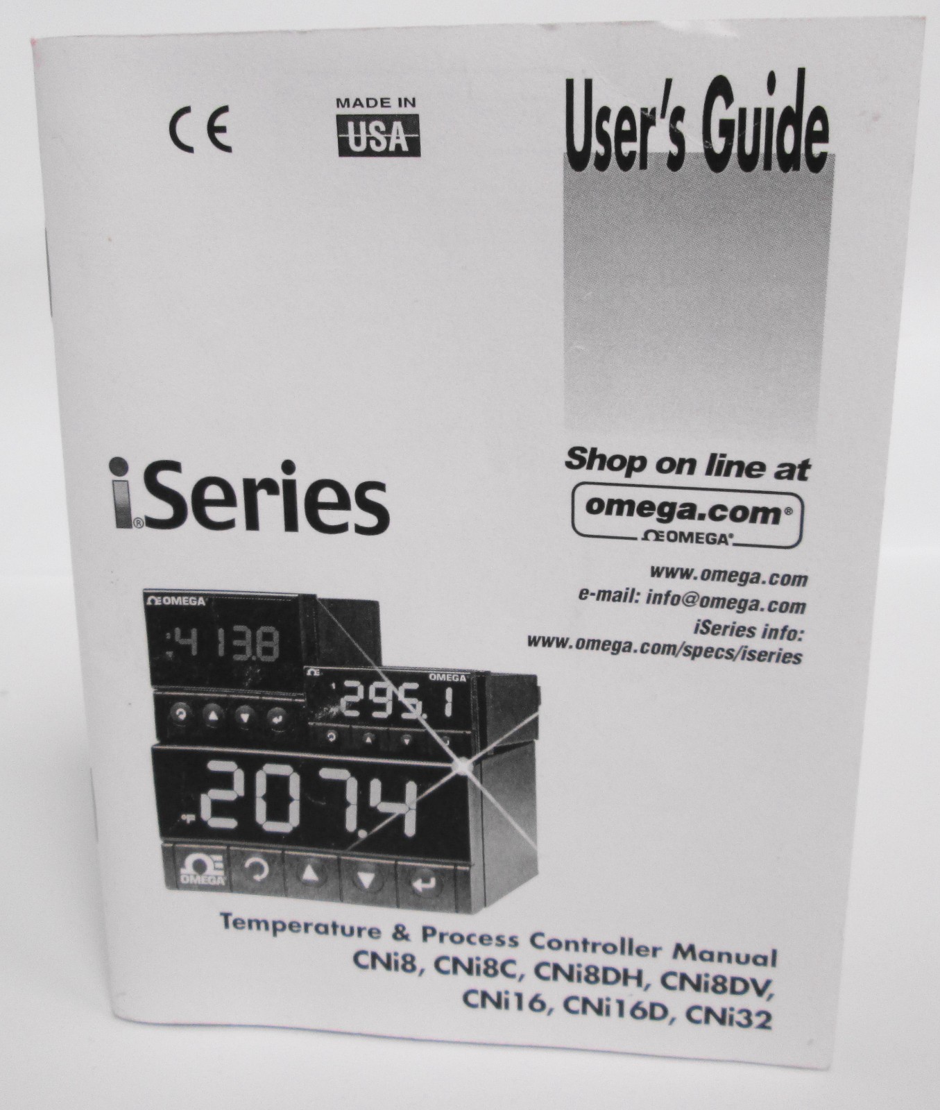 Manual / User's Guide for Omega iSeries Temperature & Process Controller