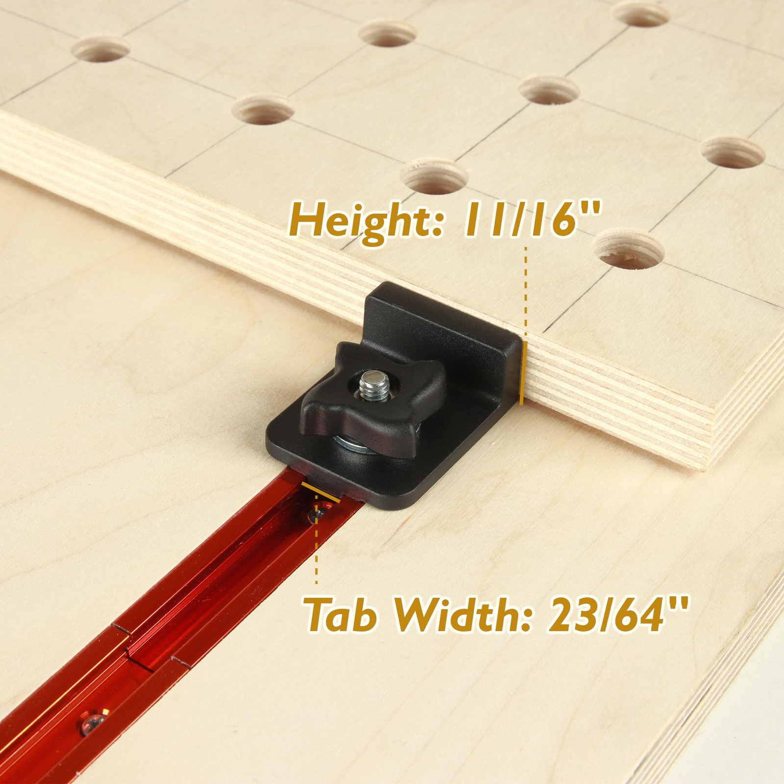 4 PCS OSKOOL TTrack Stop Block Set For 3/4 Inch DoubleCut Universal Track
