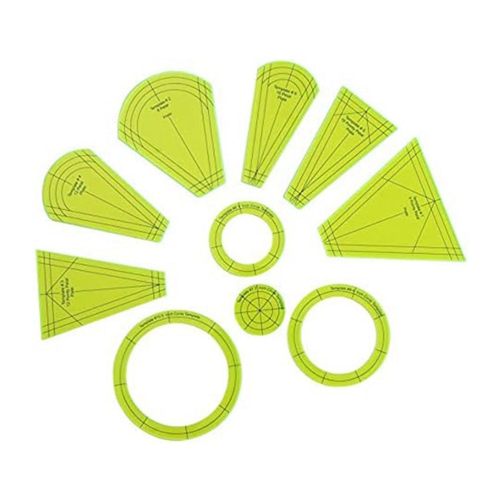 Dresden Quilting Template Set Template Patchwork Tool (10 Pieces) C8V23057