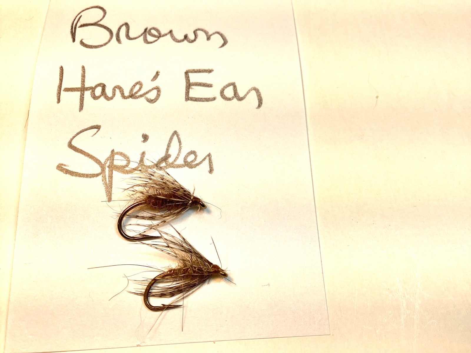 (2) New GRAY HARE'S EAR SPIDER Soft Hackle Wet Flies
