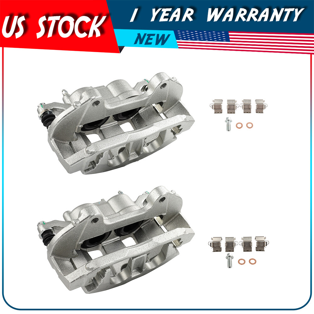 Pair Front Brake Calipers w/ Bracket For Dodge Journey 2012-2020