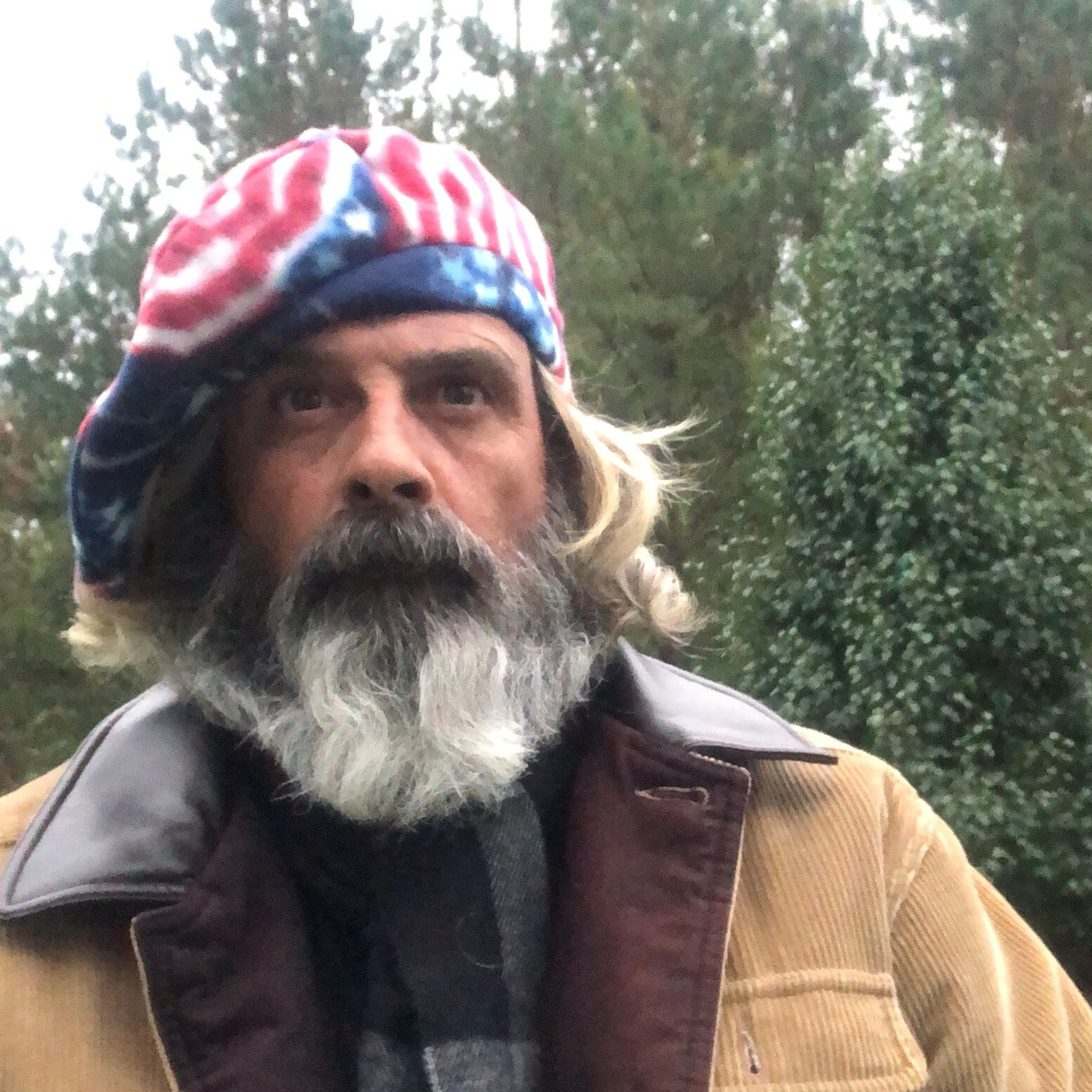 American Flag Fleece Scot's Bonnet Scottish Tam Beret Kilt Tartan Hat